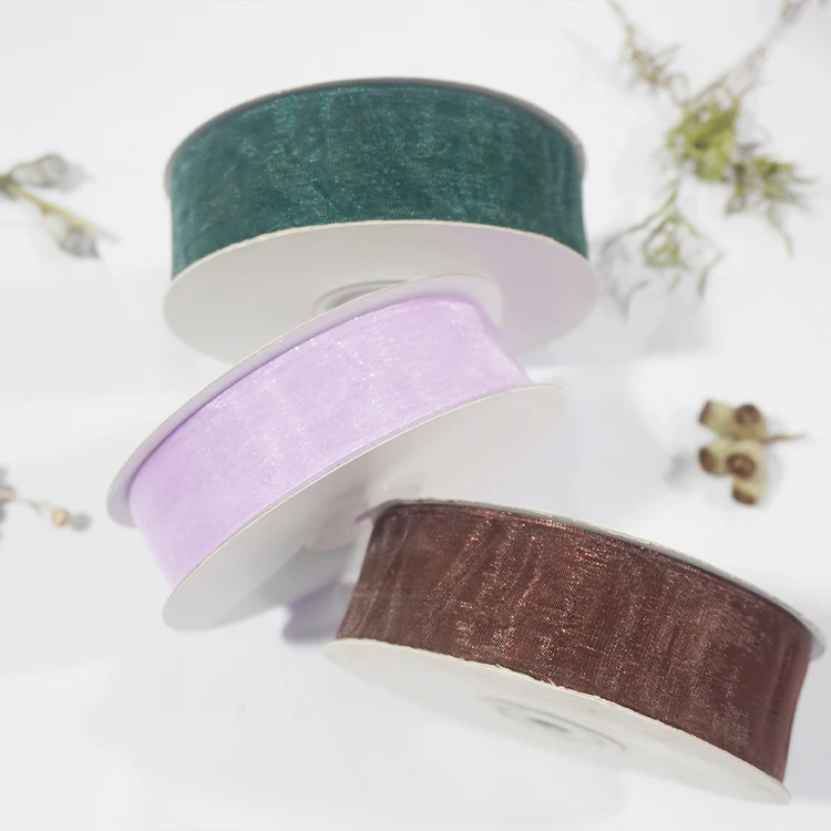 Manufacturers Wholesale Chiffon Organza Ribbon Transparent Ribbon Gift Wrap Flower Ribbon