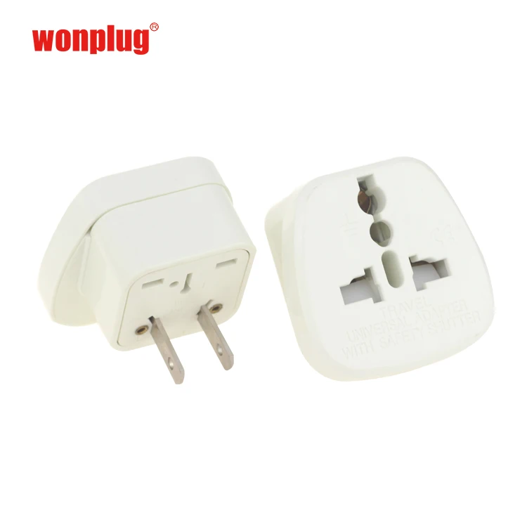 Universal International  America/ Japanese 2 Pin  American  Plug With Protection Shutter Charger Power  Multi USA Travel Adapter