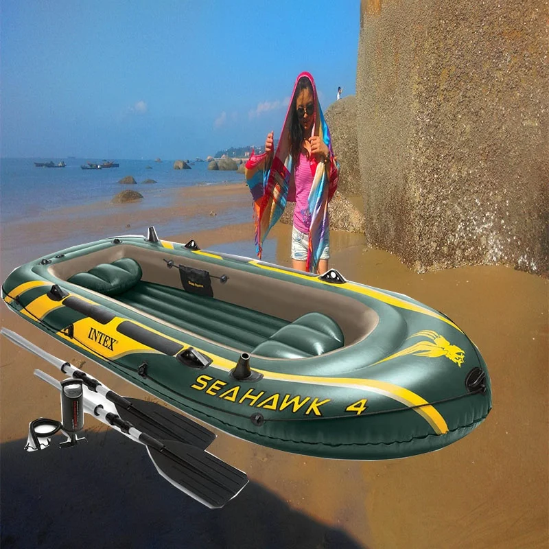 INTEX 68351 Seahawk 4 Person Fishing Inflatable Boat For Sale