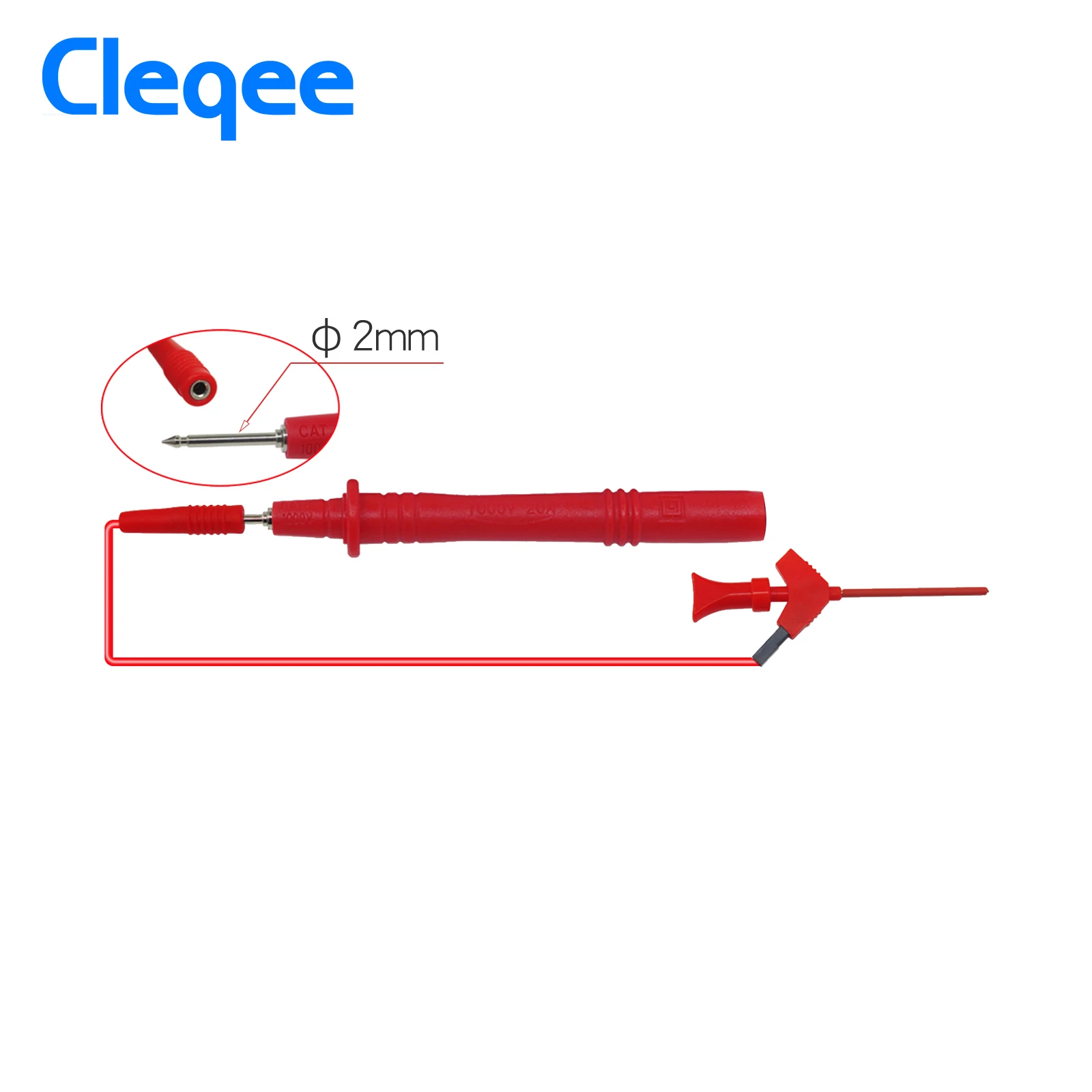 Cleqee-2 P1511B AWG Test Lead Kit Can connect the Digital Multimeter Probe 2mm Female Plug to Internal Spring IC Test Hook Probe