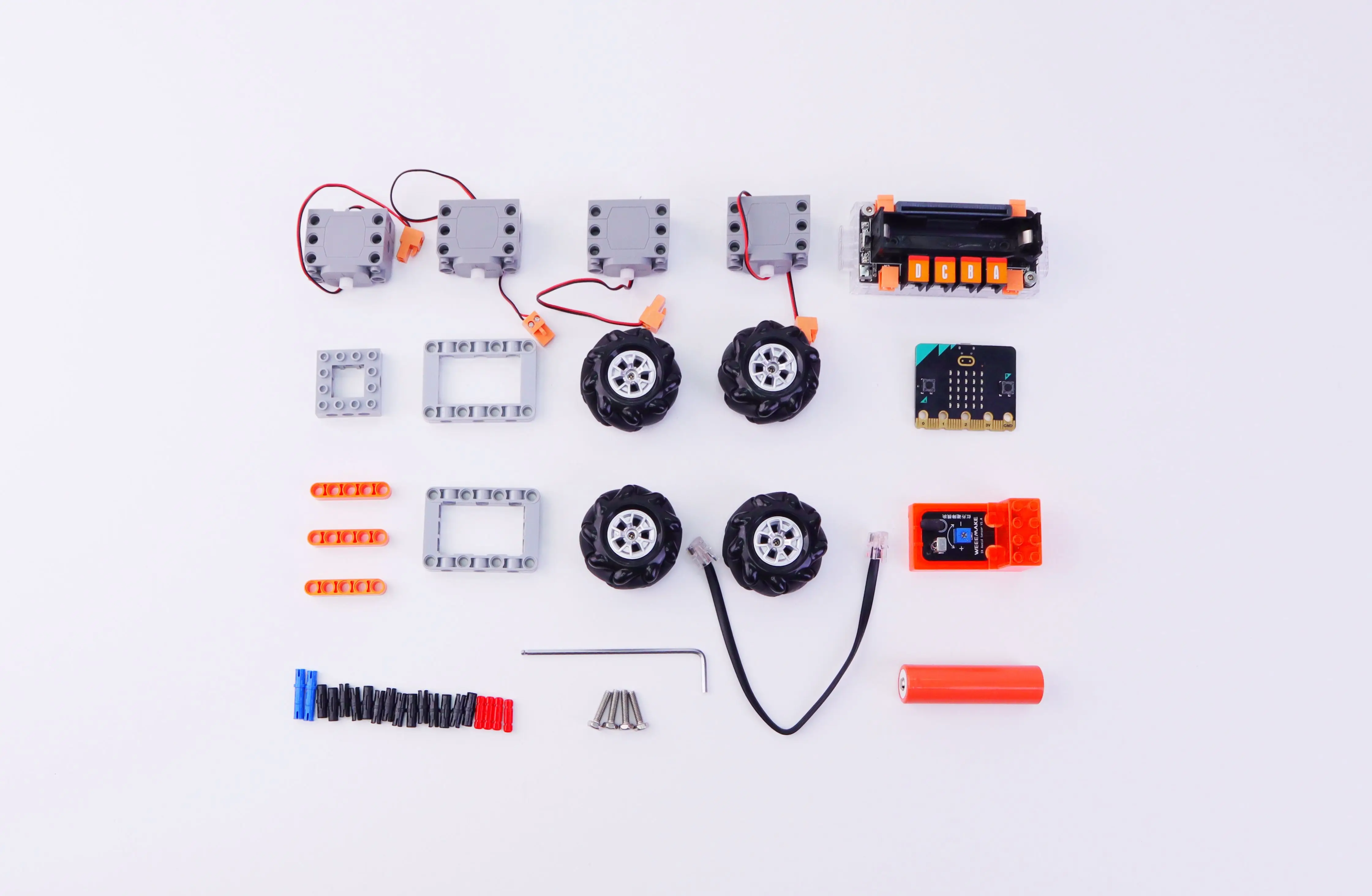  4WD micro:bit V2/mPython Board Mecanum Robot Car