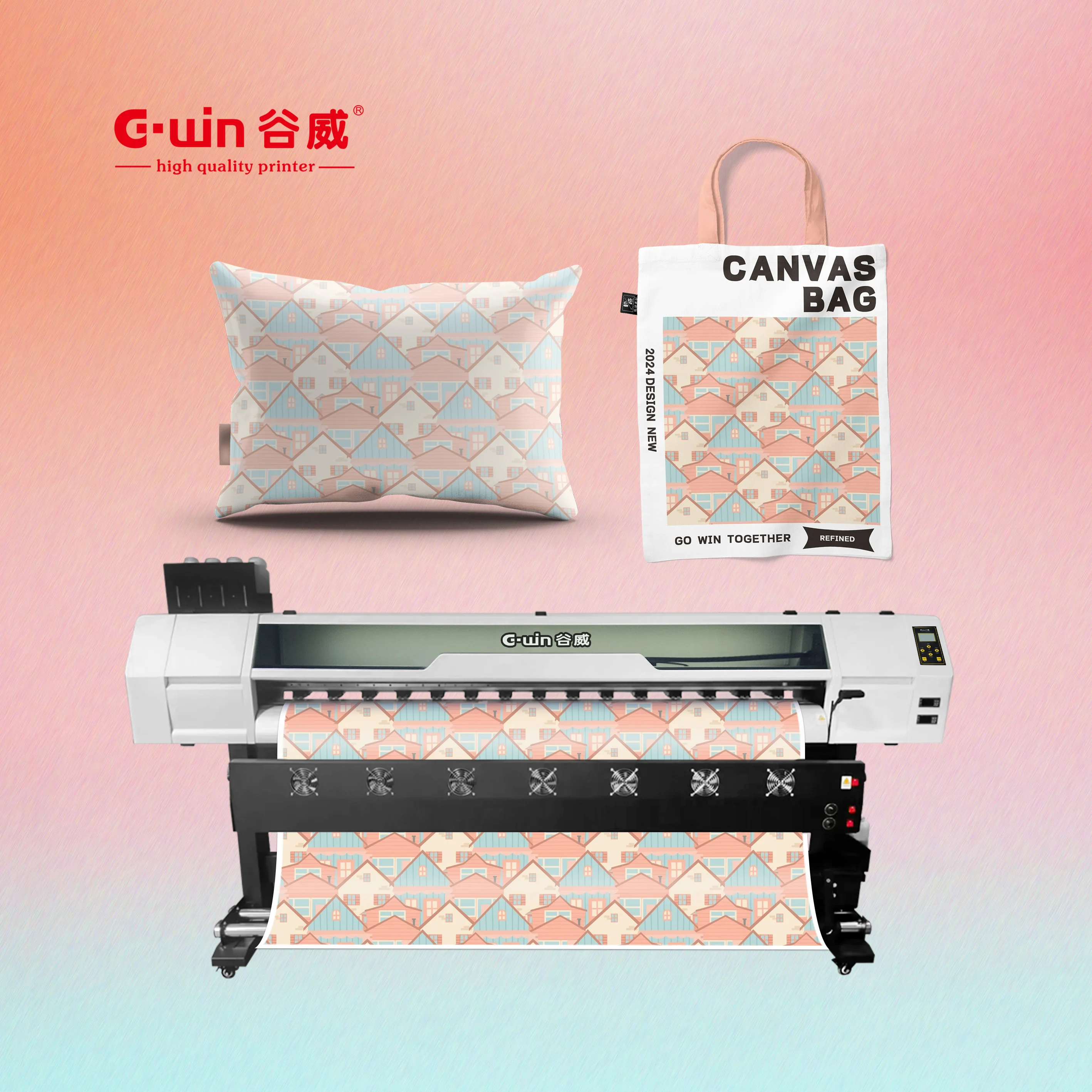 Gwin 1800mm Best Automatic Grade Sublimation Printer and Heat Press for Paper Transfer for Clothes