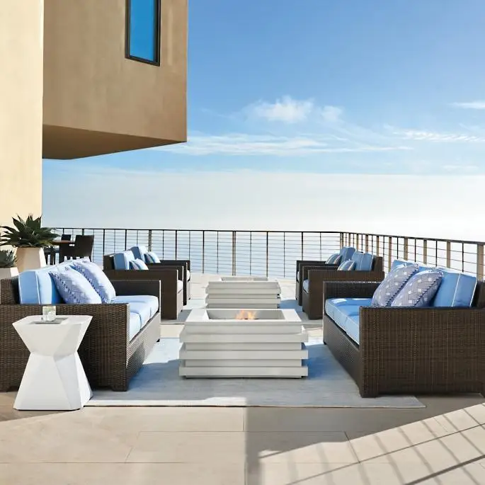 Green 5 stars pool side rattan furniture