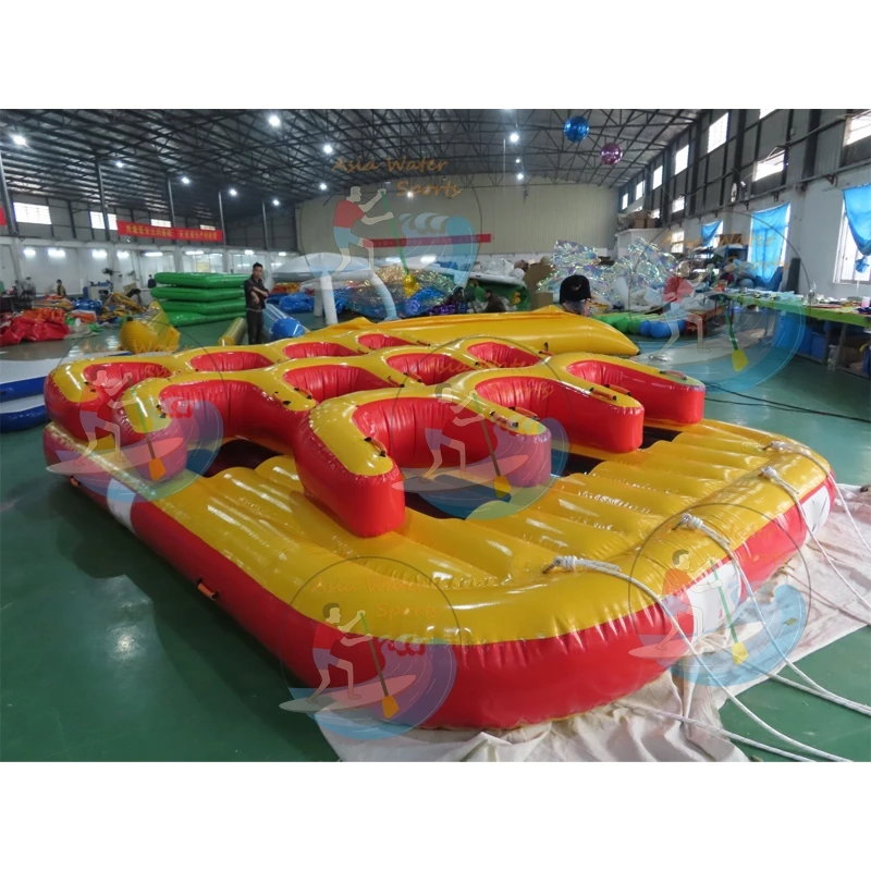 Commercial 11 Person Water Sport  Inflatable Draft Slider Towable l Inflatable Sofa Towables For Boat