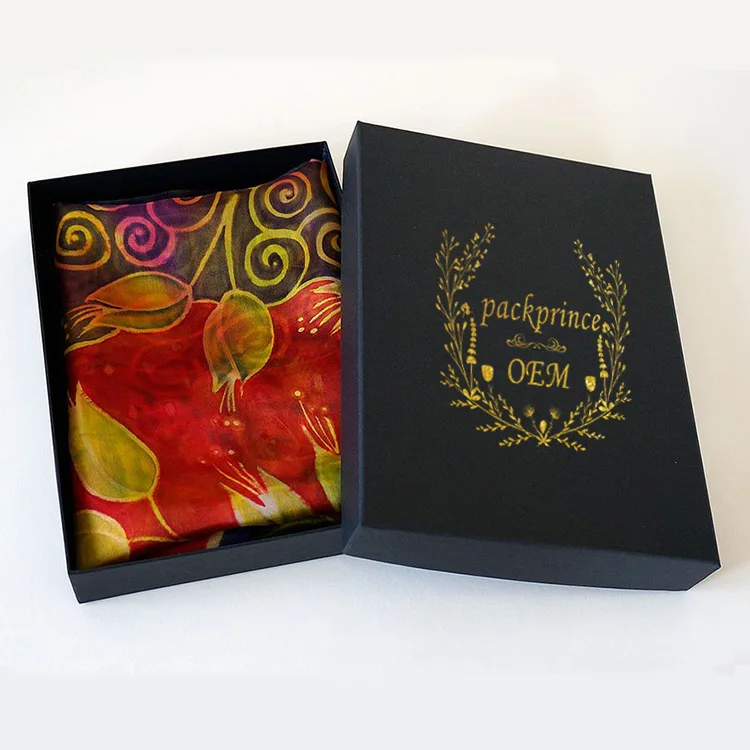 Luxury Slik Stain Scarf Hijab Gift Box Drawer Packaging Scarves Organizer Custom Boxes For Silk Scarves And Dresses With Logo