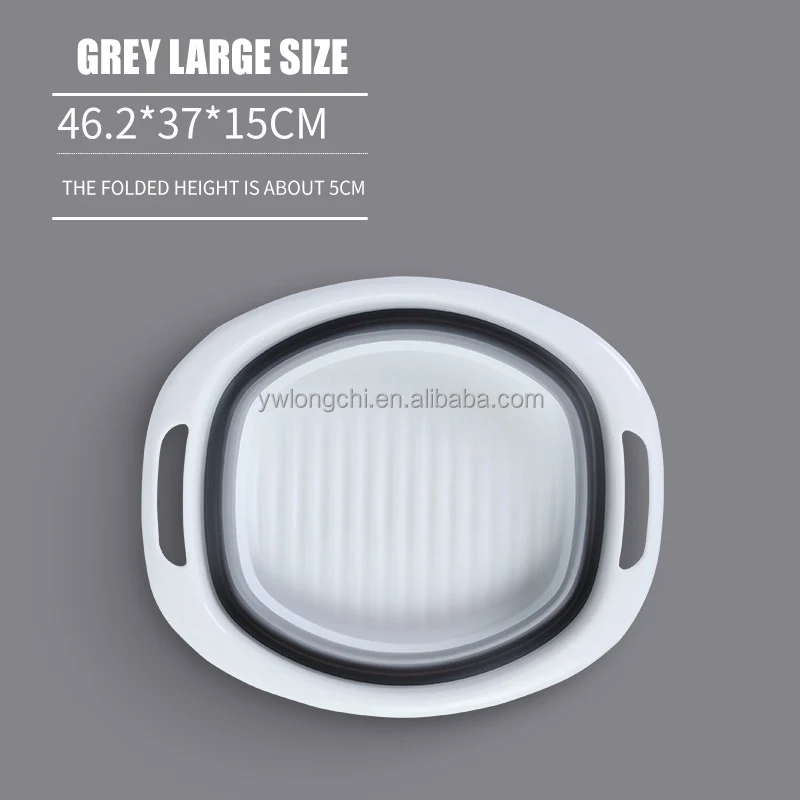 2023 Factory Hot Stacked Hanging Plastic Wash Basin for Kitchen Bathroom Folding Basin Portable Basin