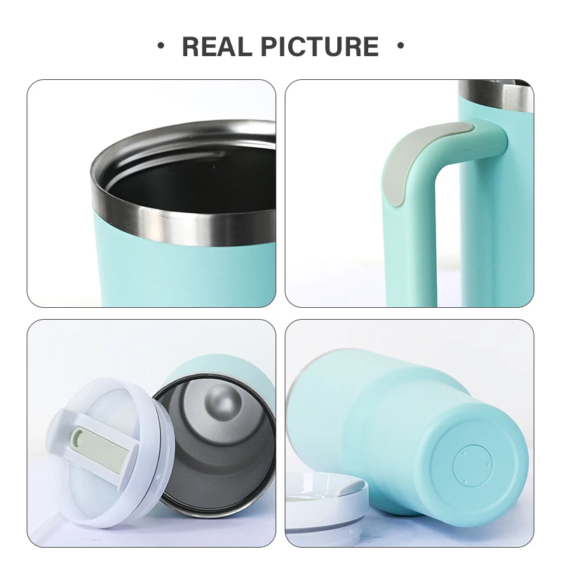 Custom logo 40oz beer mug Stainless Steel Vacuum Insulated tumbler with Handle