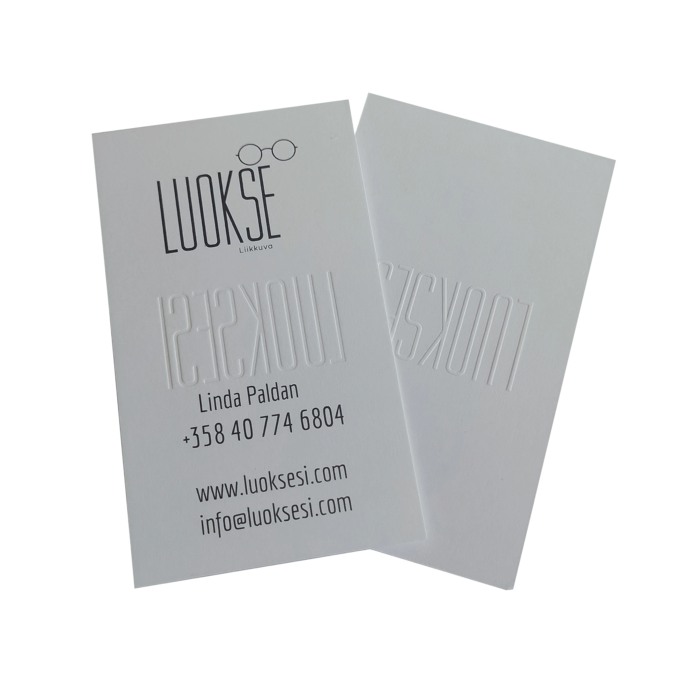 Luxury Hot Sale White Paper Playing Embossing Post Card Paper Cards