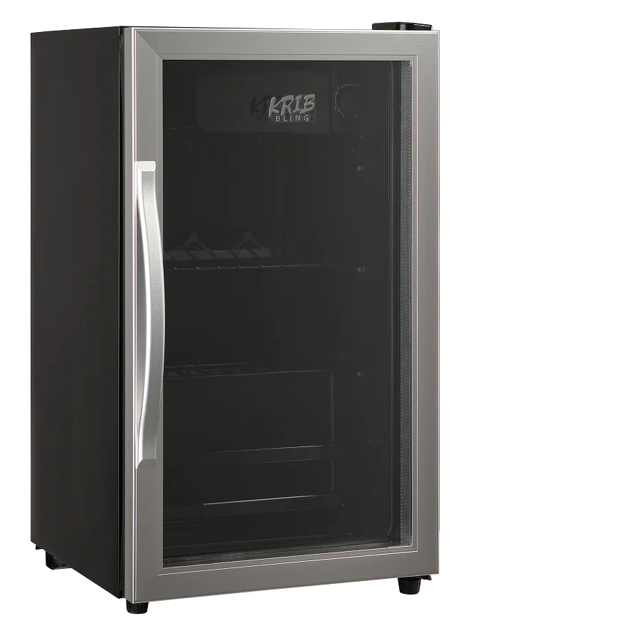 SC-45 extra Handle CB 1% free spare parts single transparent glass door wine cooler with freezer box