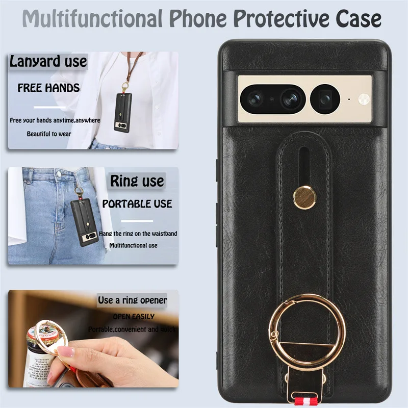 Crazy Horse Texture Shockproof TPU + PU Leather Case For Google Pixel 7