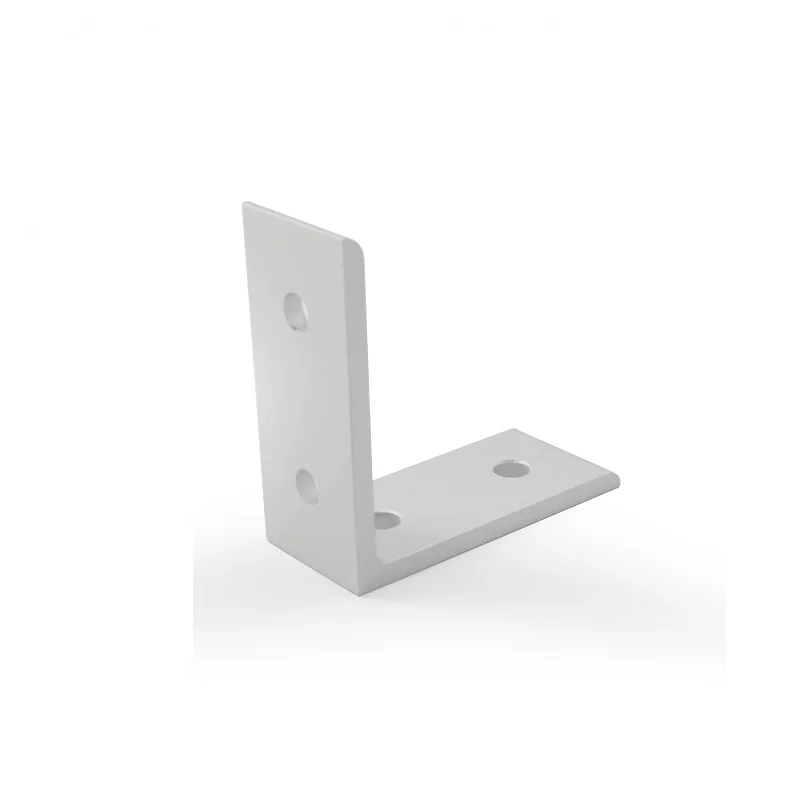 Fractional inch ROHS CNC L shape 2x2 inches 4 hole aluminum corner bracket for T slot Conveyors/Workbench #6344