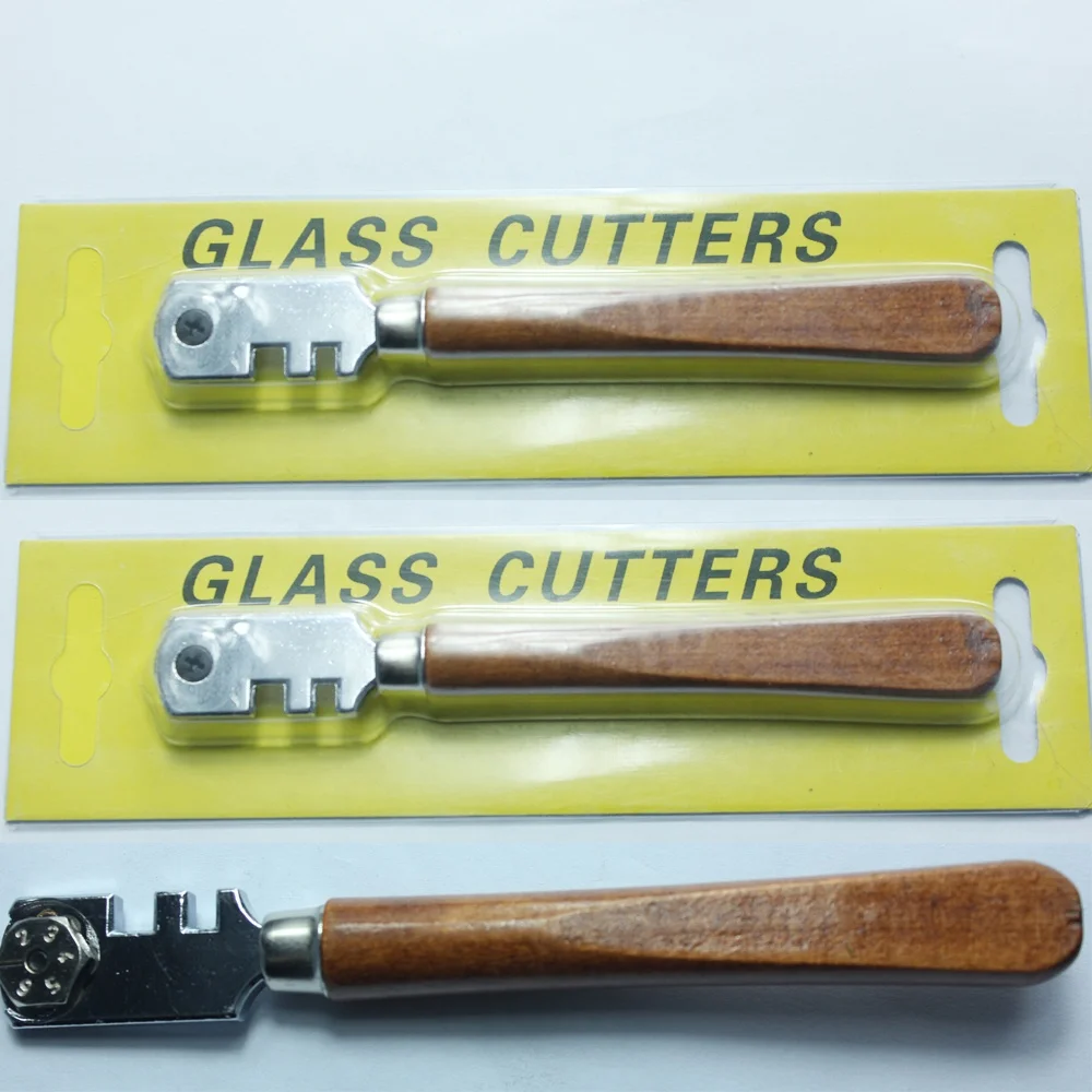 German Carbide Glass Cutter/glass Cutting Tools/High Quality Wooden Handle Six Wheels To-yo Glass Cutter