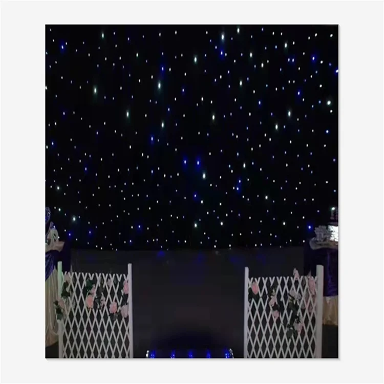 Clearing price lighting starry sky led curtain fiber christmas new year activity stage TV wedding bar disco