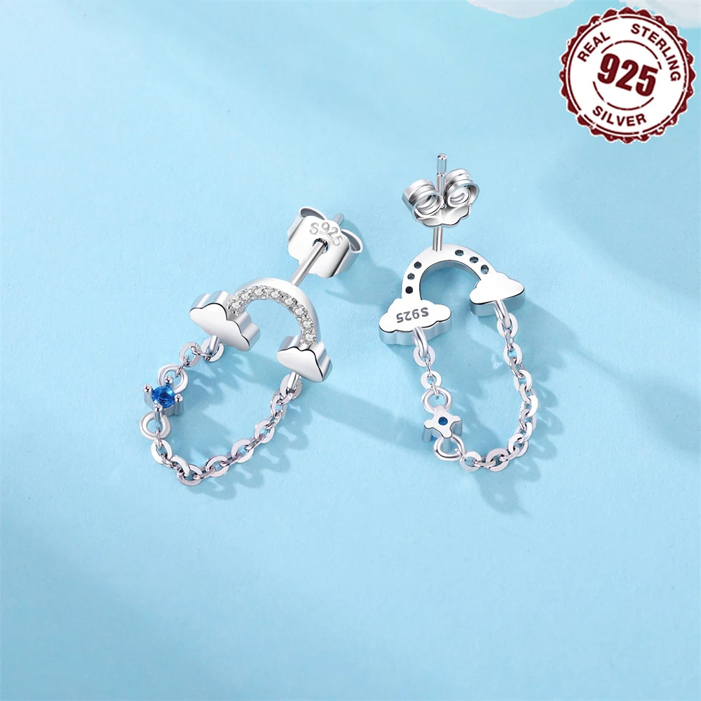 Wholesale Fashion Ear Jewelry 925 Sterling Silver Green Tourmaline Glass Crab Stud Earrings For Girl Gift No Allergies No Nickel