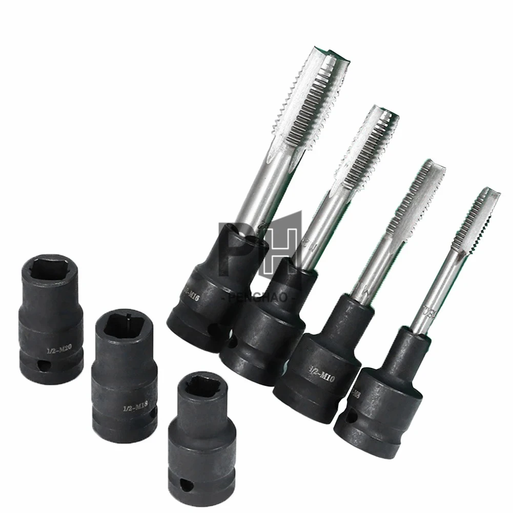 High Quality Steel 1/2 Inch Square Tap Socket M6-M24 Square Driver Tap Die Socket Adapter Pumatic Ratchet Wrench