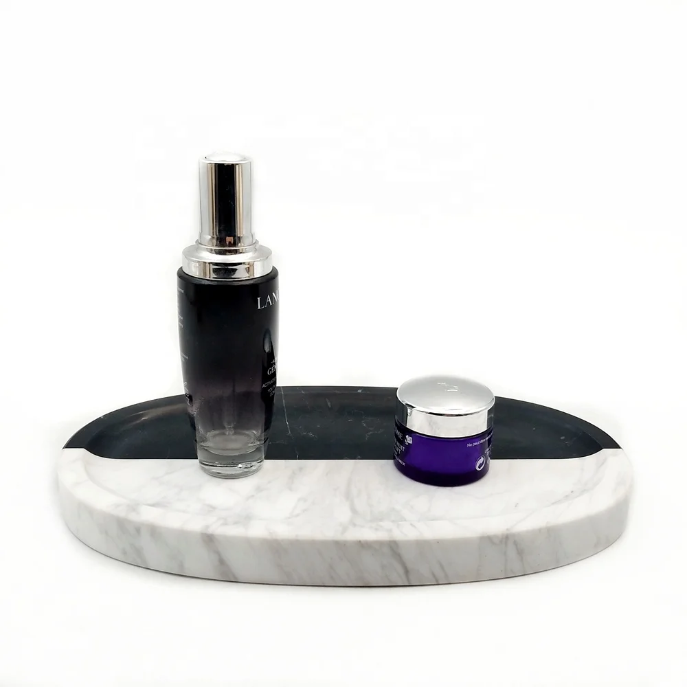 Nanwei Stone New Design Natural Marble Oval Bathroom Soap Tray