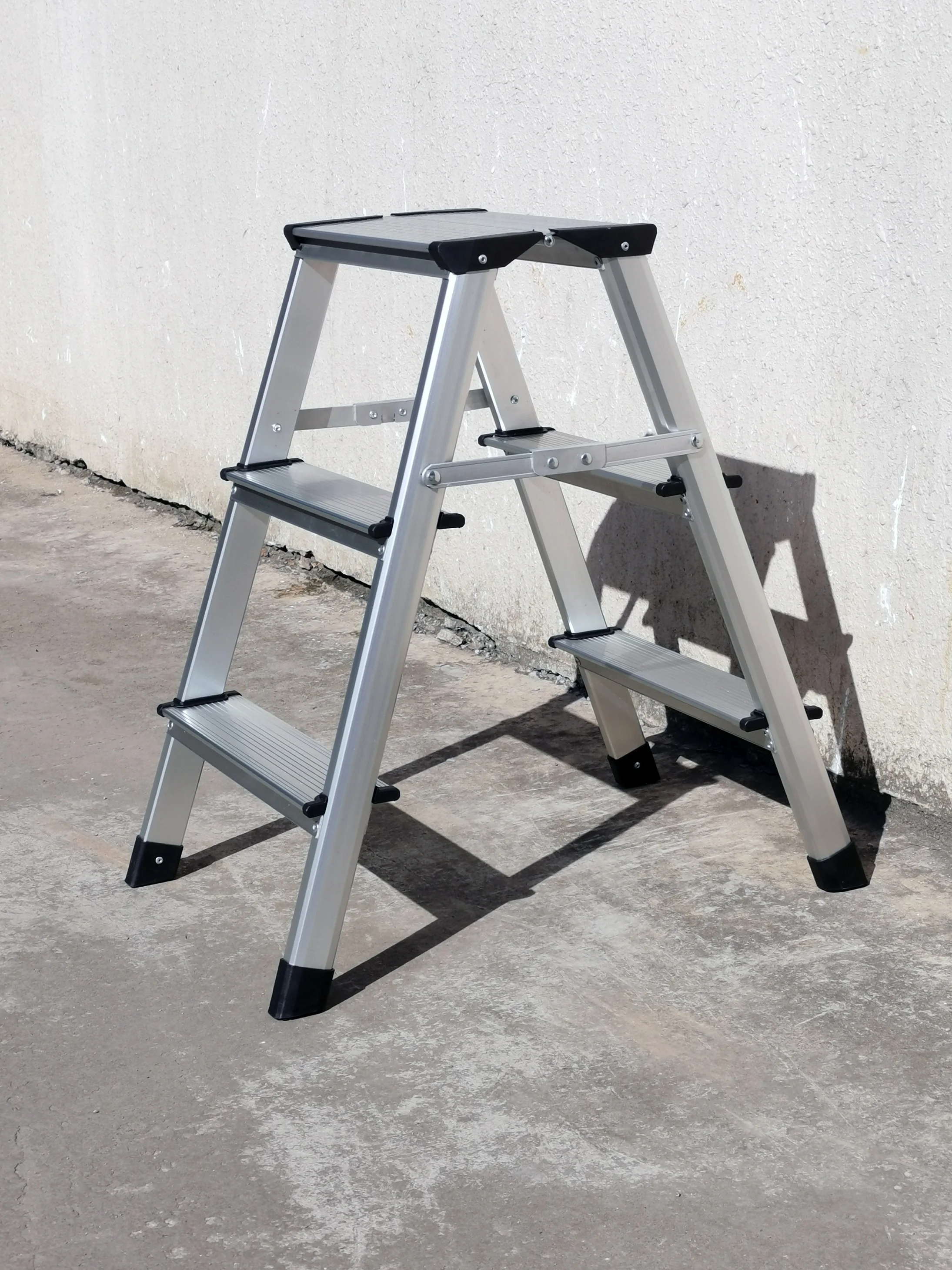 Modern Aluminum  Shape Small ladder Household Cover 3 Steps,