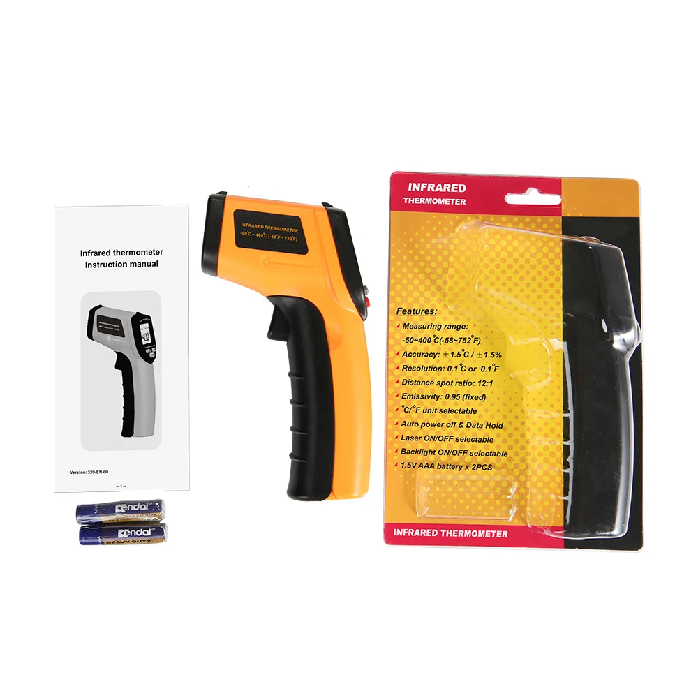 Оптовая продажа электрических инструментов VSEC Shenzhen, бесконтактный термометр для промышленного использования от-50 до 400 с