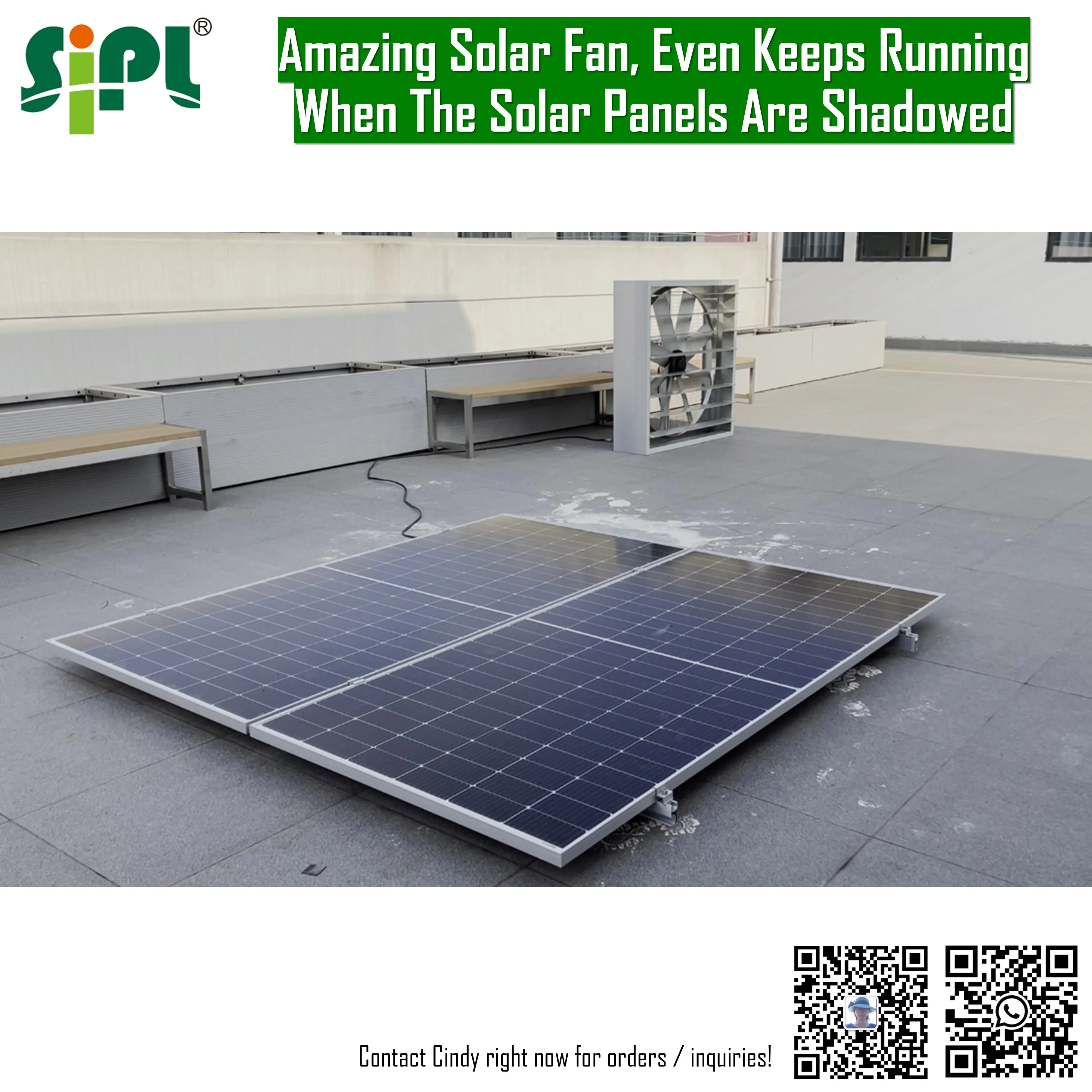 Monocrystalline Solar Panel Powered Big Wall Exhaust Fan HVAC Window Blower 1220mm Industrial Heat Extractor Ventilation DC Fans