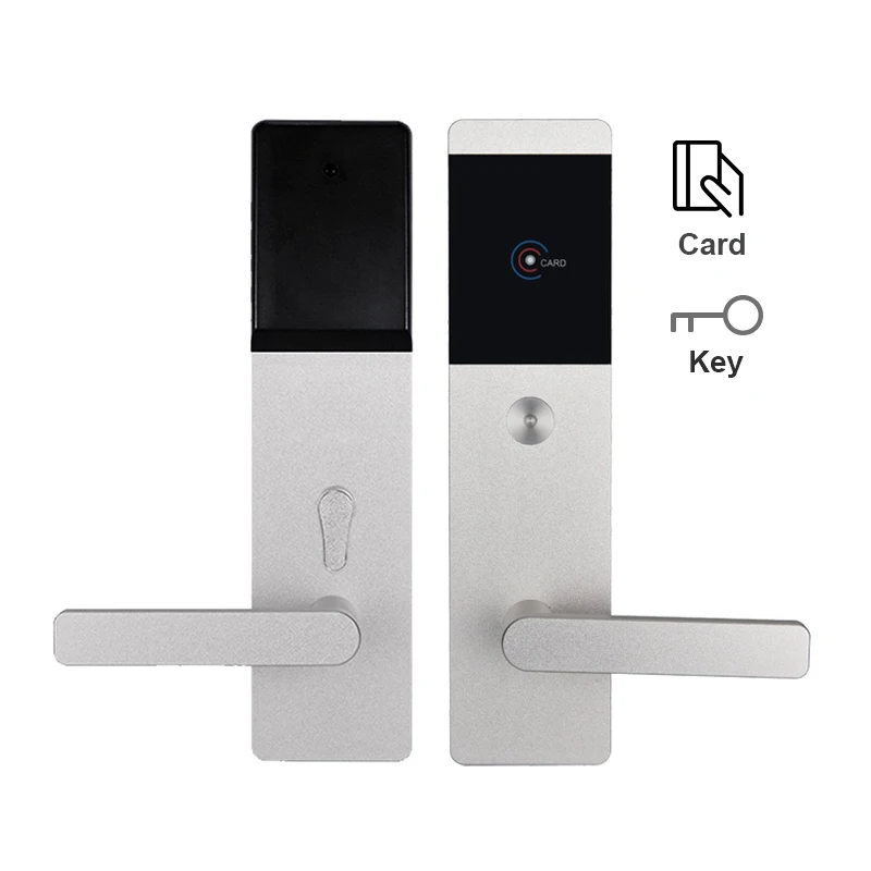 High security rfid key card door lock, Electronic 125khz T5577 M1 rf card smart hotel lock system with free software Sdk Api
