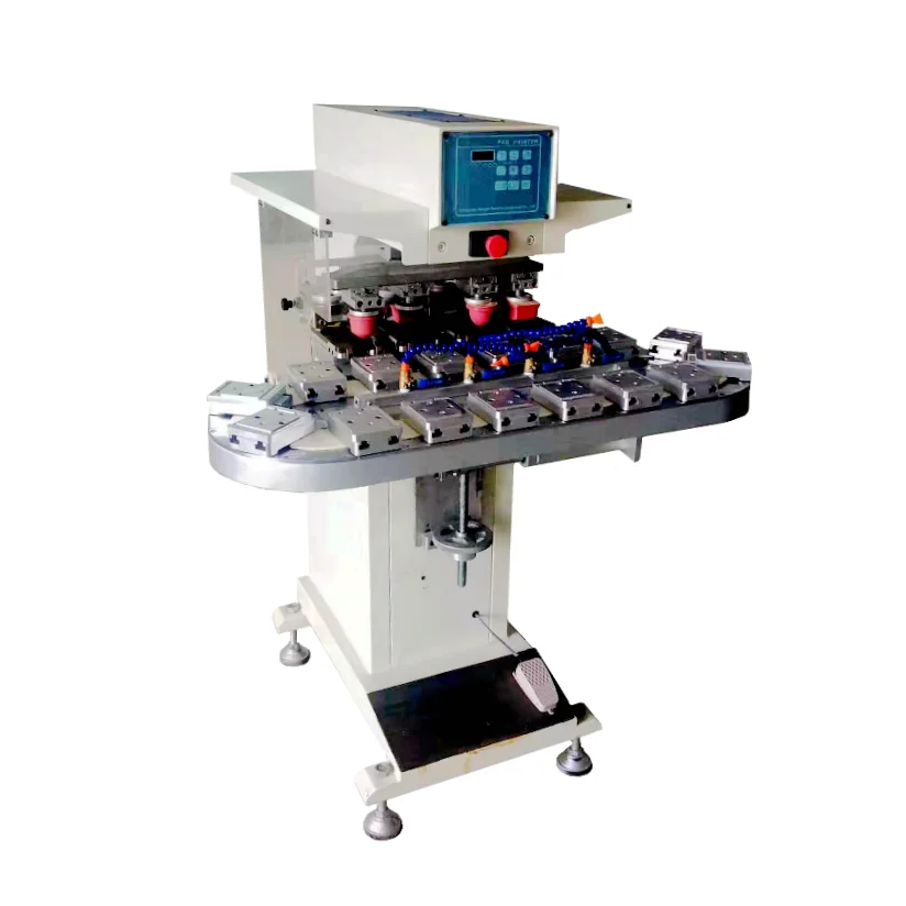 HP-160D 4 colors pad printer closed Sealed Ink Cup Automatic Pad Printing Machine