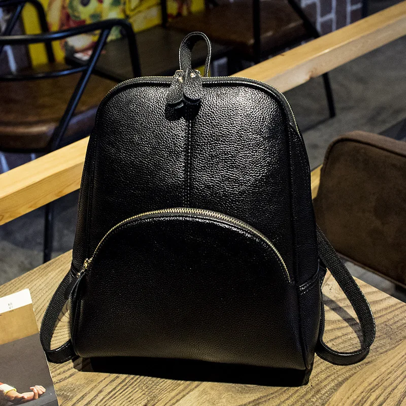 Fashion Women's Backpacks Genuine Leather Girls Backpack Bags