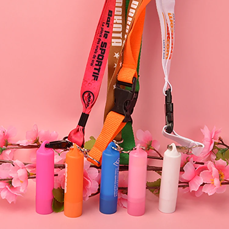 Hot Selling Long String Premium Lip Balm Set Holder Compact Portable Tight-knit Keychain Moisturize Lips Lanyard Lip Balm Holder