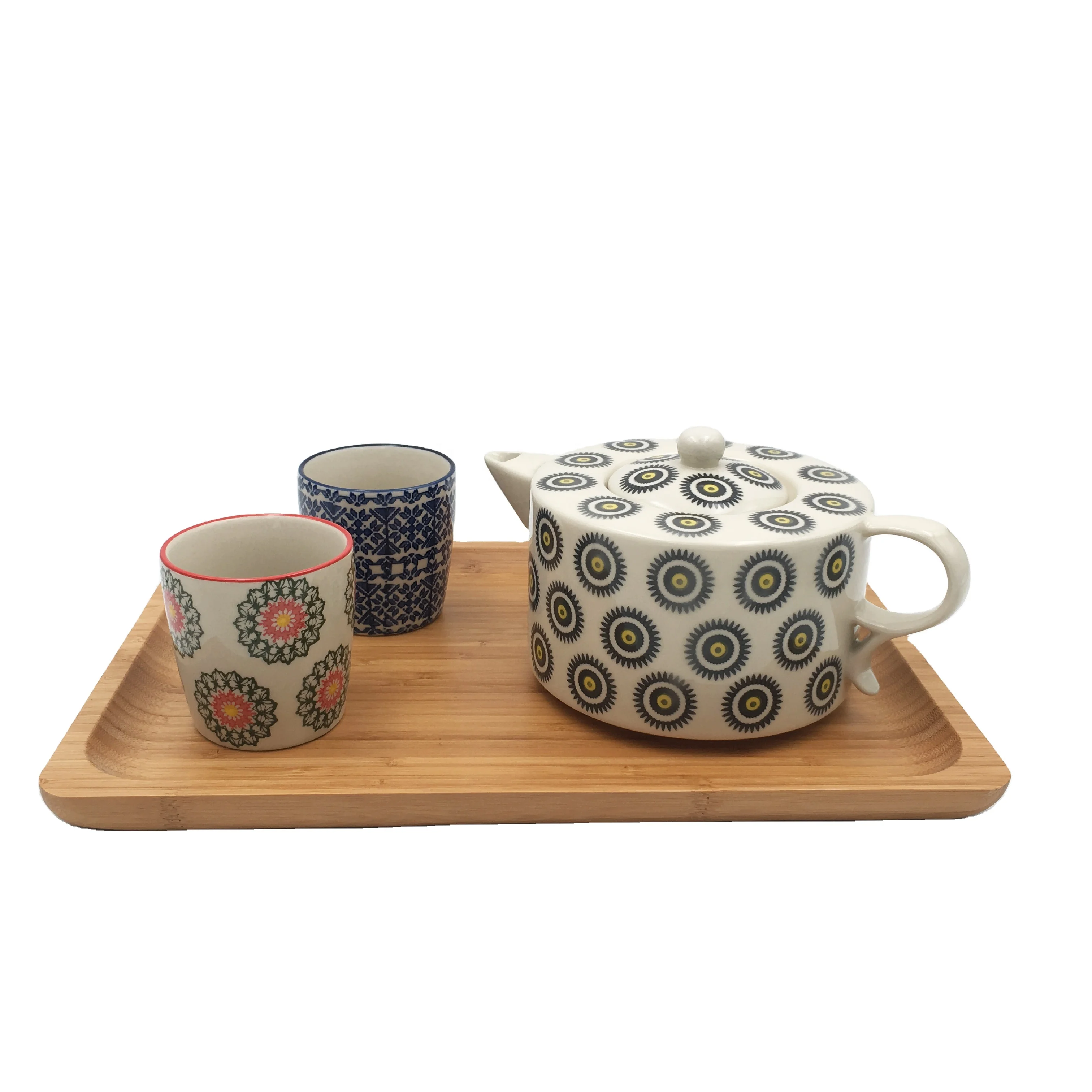 High Quality Portable Travel Tea Set Ceramic Gaiwan Teacups Ceramic Teapots