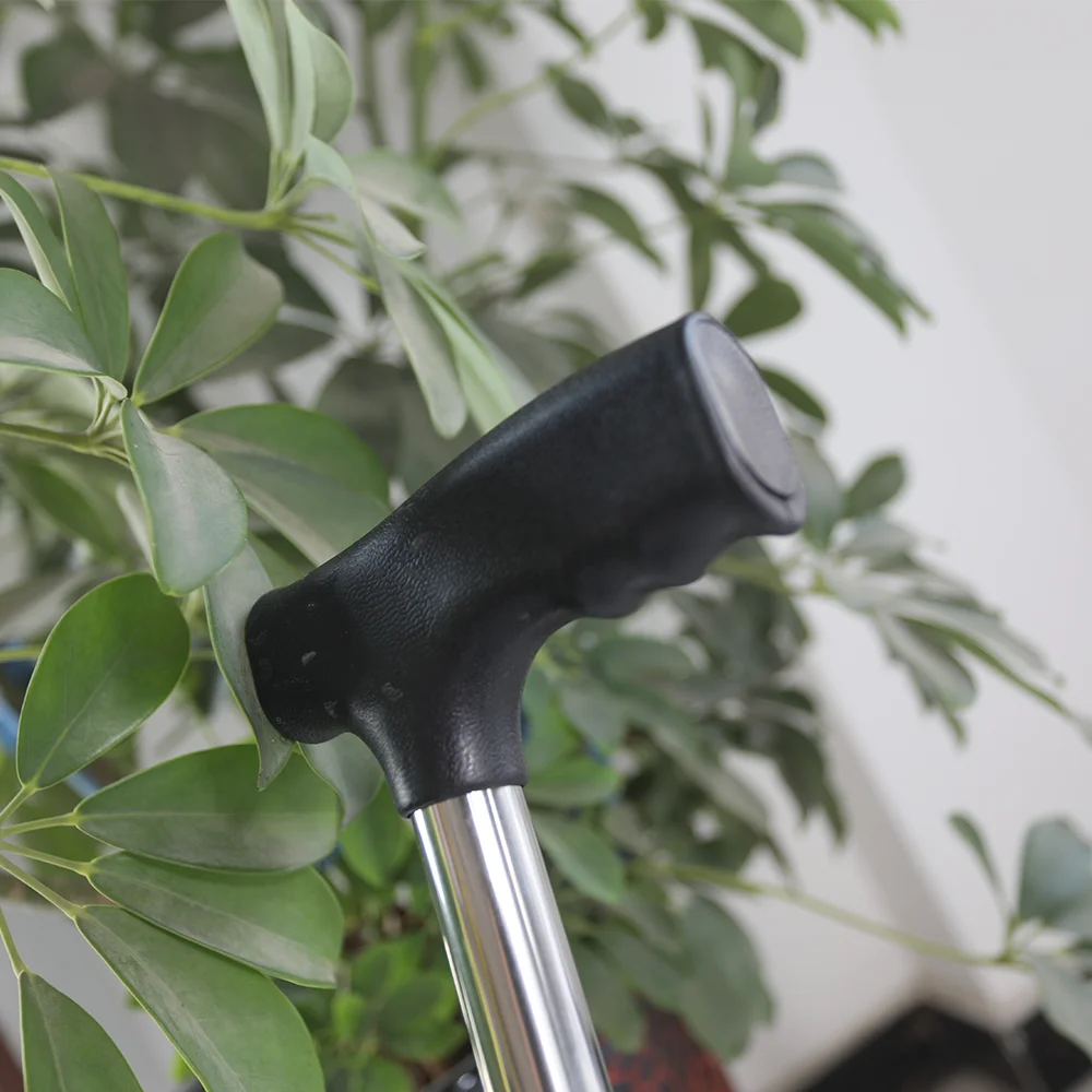 Walking Aids 4-foot Alloy Tetrapod four-legged aluminum alloy crutches for Disabled Elderly walking stick