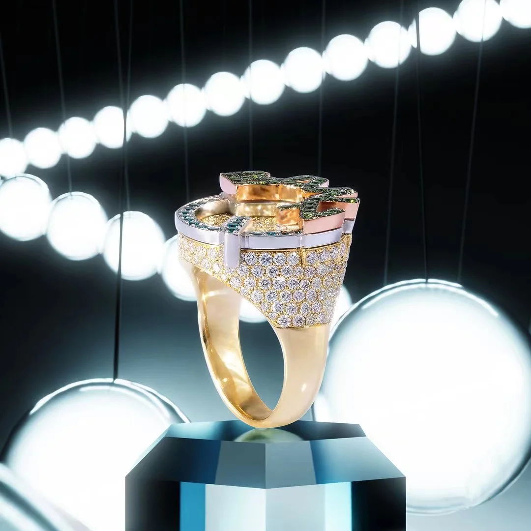 Hip Hop VVS Moissanite 925 Sterling Silver Custom 3D DIY Personalized Name Rapper star Ring and Pendant