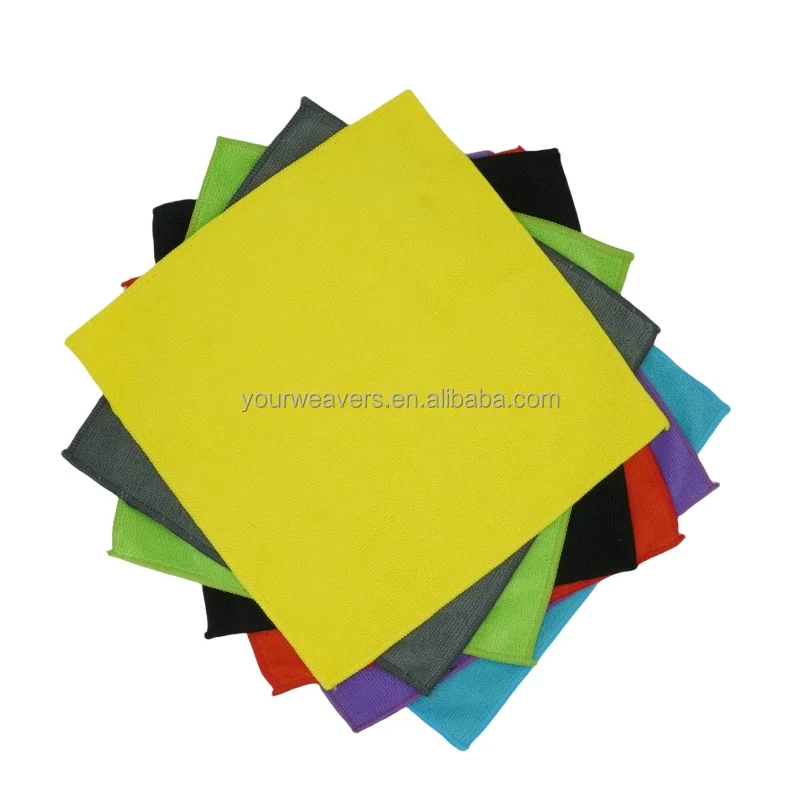 250GSM Soft 16x16in Car Wash Cloth High Quality All Purpose Microfiber Towel Custom Micro Fiber Cleaning Auto Detailing Cloth