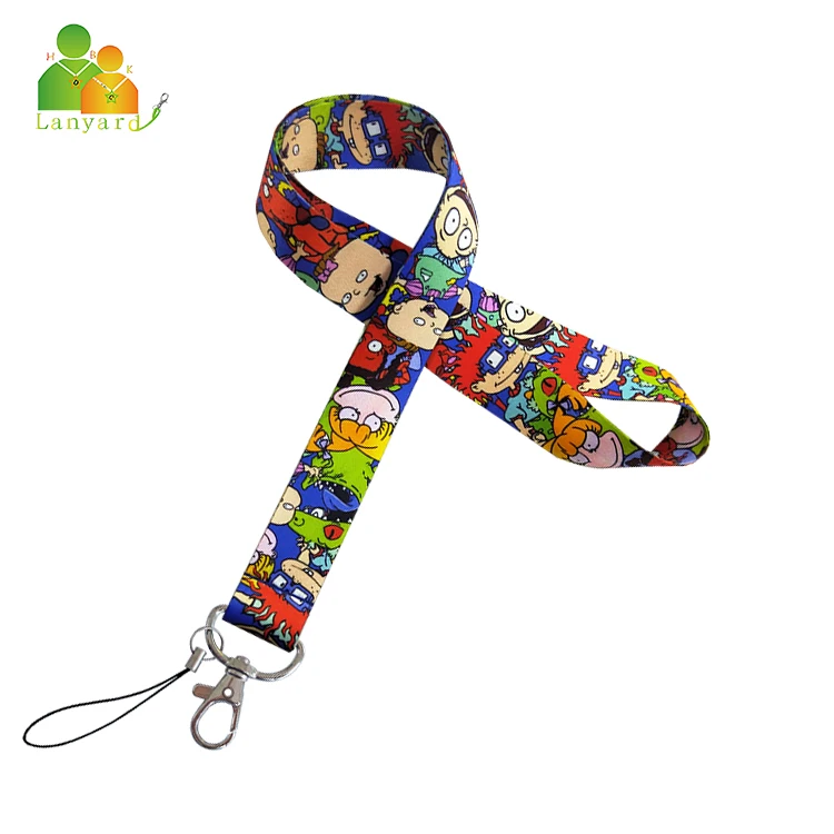 2021 Fashionable high quality custom sublimation printed Anime for Keychains lanyard