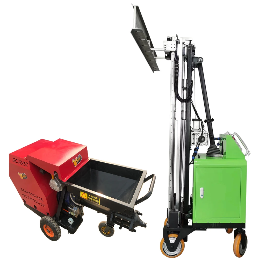 Free Shipping Cement Finishing Electric Automatic Wall Rendering Machines Wall Plastering Machine For Wall