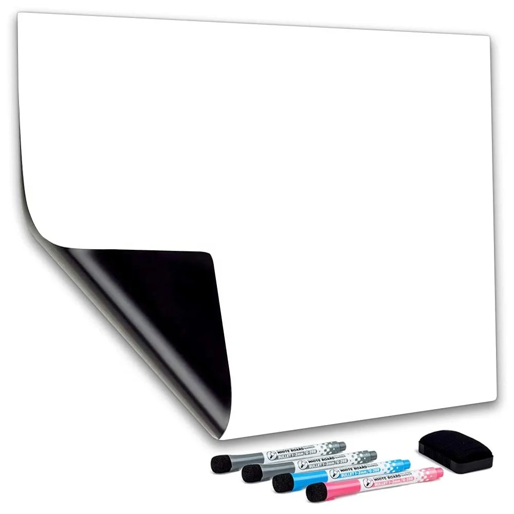 myway Magnetic Fridge Whiteboard Daily Weekly Planner with Meal Shopping List Reminder Calendar Memo Board for Home Kitchen Use