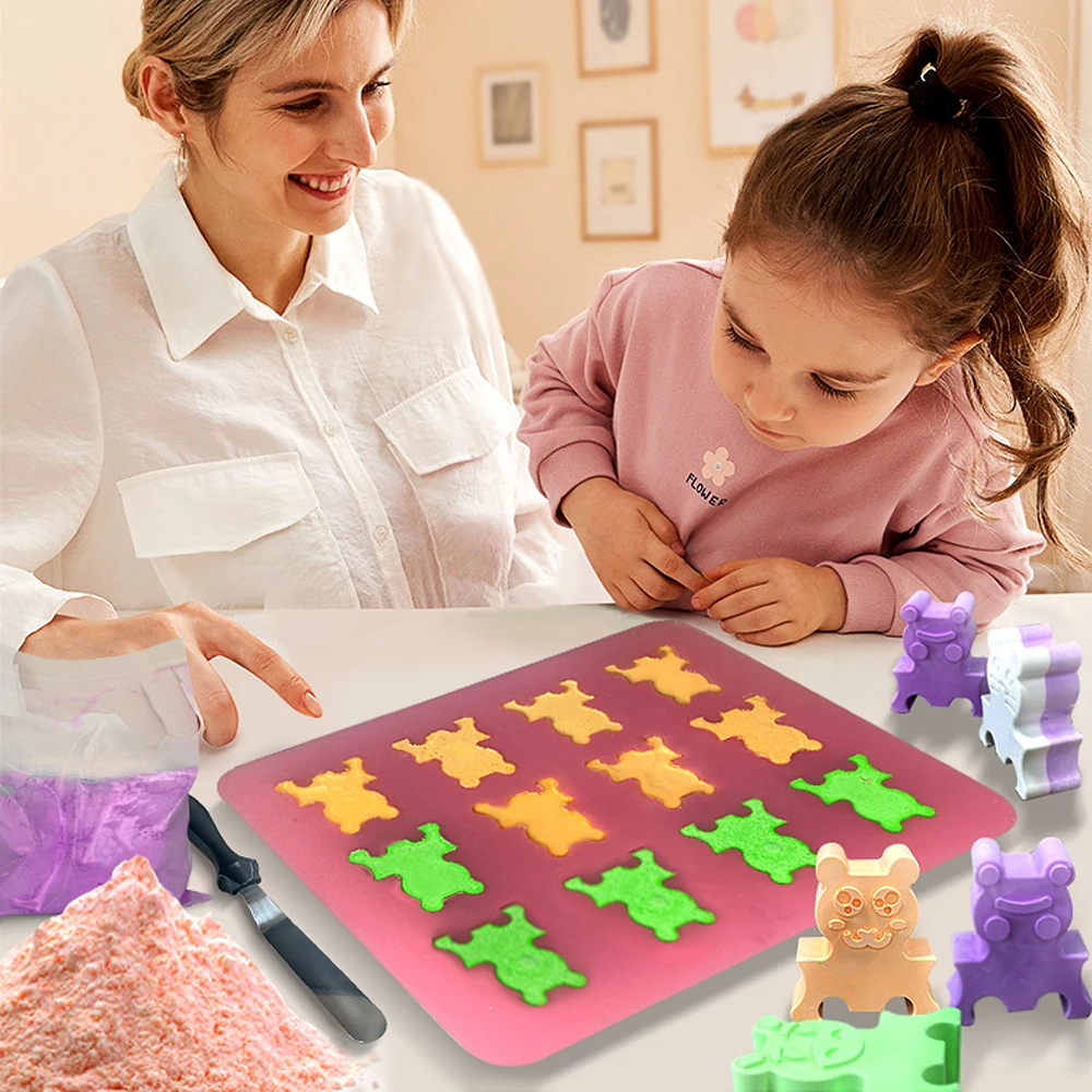 Wholesale Diy Creative Children Educational Toys Ceramic Silicone Mould DIY Big Jigsaw Building Blocks Ceramic Mold