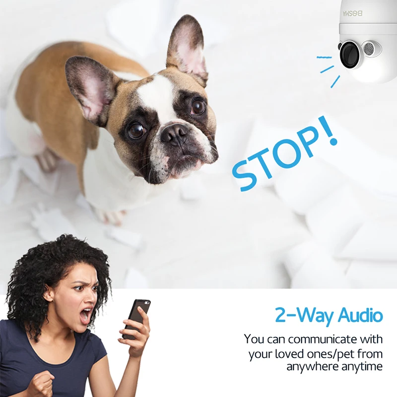 
Smart home full hd 1080p night vision video camera wifi camera from BOSMA 