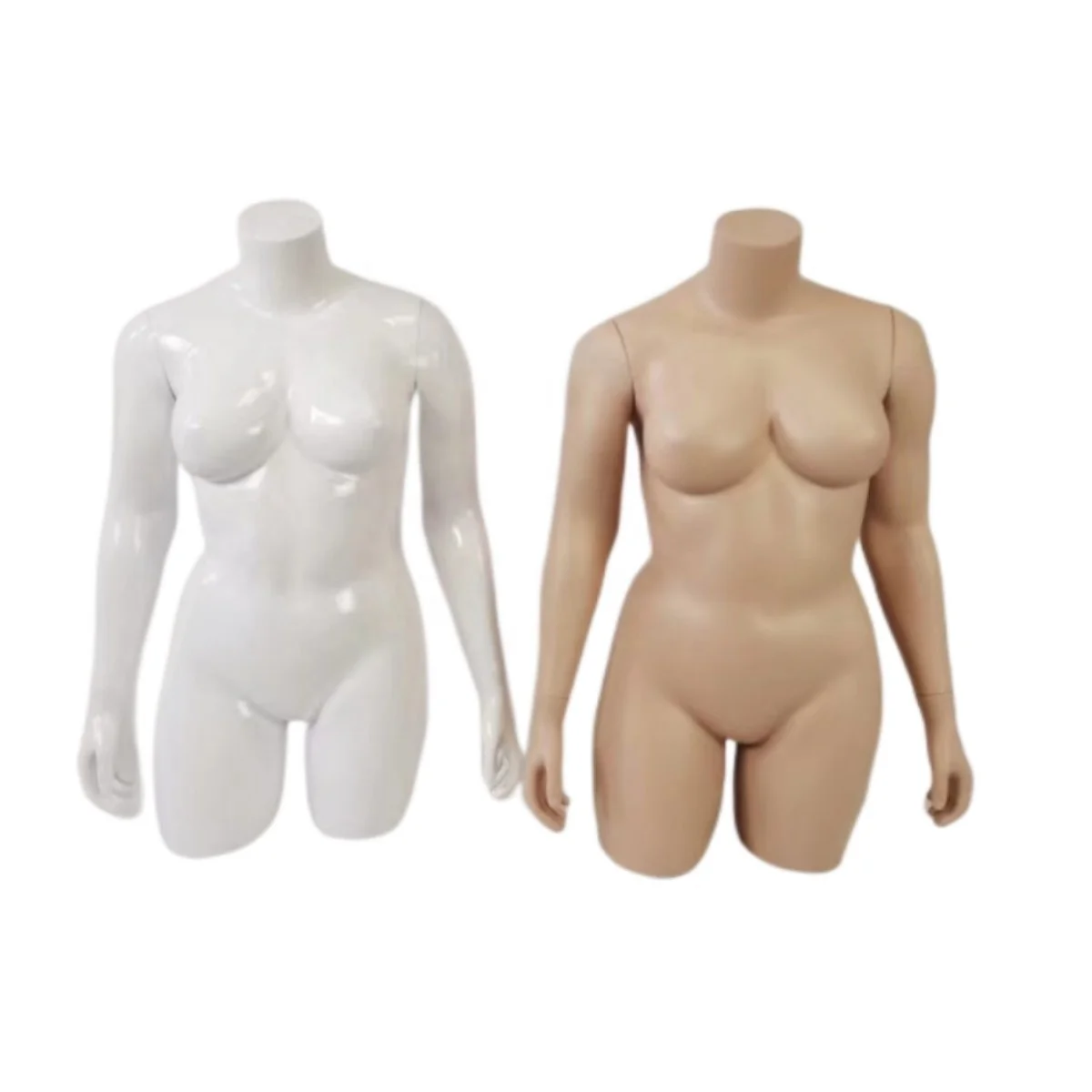 Big Size Sexy Female Half Body Bust Headless Customized Color Fiberglass Female Upper Body Mannequin With Block Stand On Sales