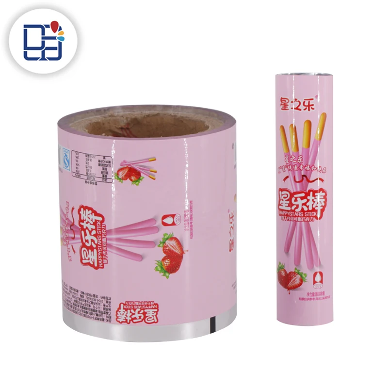 Custom Food Grade Copperplate Printing Potato Chips Roll Tube Food Cover Film Plastic Mylar Roll Film