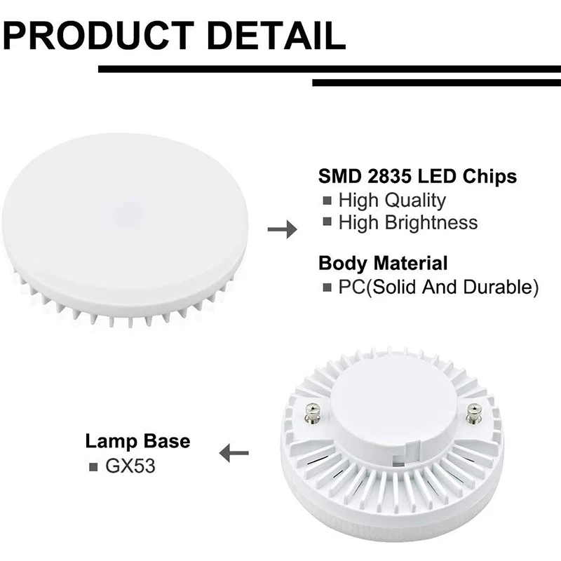 Wholesale Led-Gx53 5w 8w 450lm 640lm Indoor Lighting 40w 60w Incandescent Replacement Led Bulbs spotlight From China
