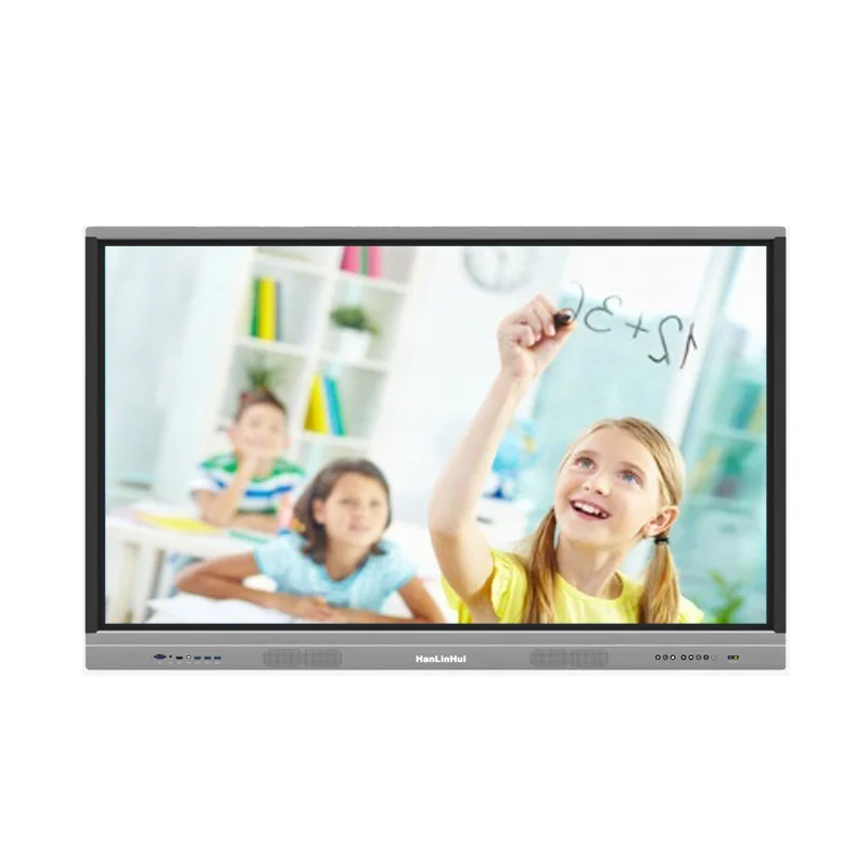 HANLINHUI all in one screen board 50 55 65 75 86 inch interactive touch panel smart whiteboard
