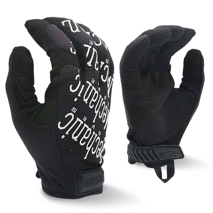 Top quality heavy duty hand protective microfiber mechanic work safety gloves