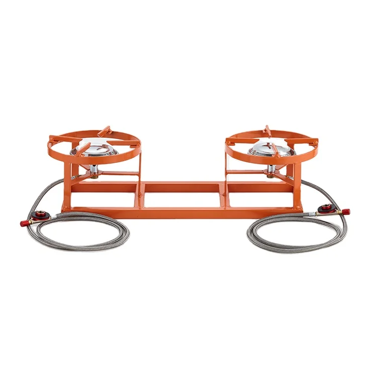 Wholesale outdoor cooking 2 burner gas camping stove with 2 burner