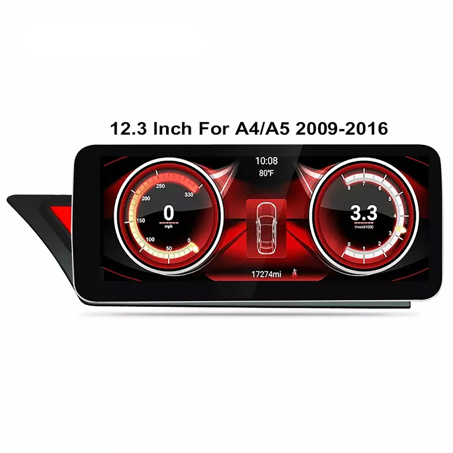 12.3 Inch Android 10 Touch Cae Stereo Radio Navigation Mmi 2G Head Unit Screen For Audi A4 B8 A5 B7 B9 2007 2008 2010 2011 2016