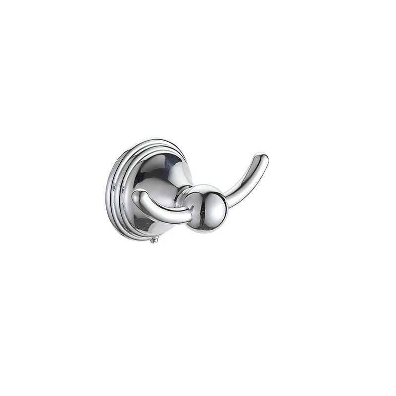 High Quality Zinc Alloy Chrome Bathroom Brass Bath home Towel Robe Hook