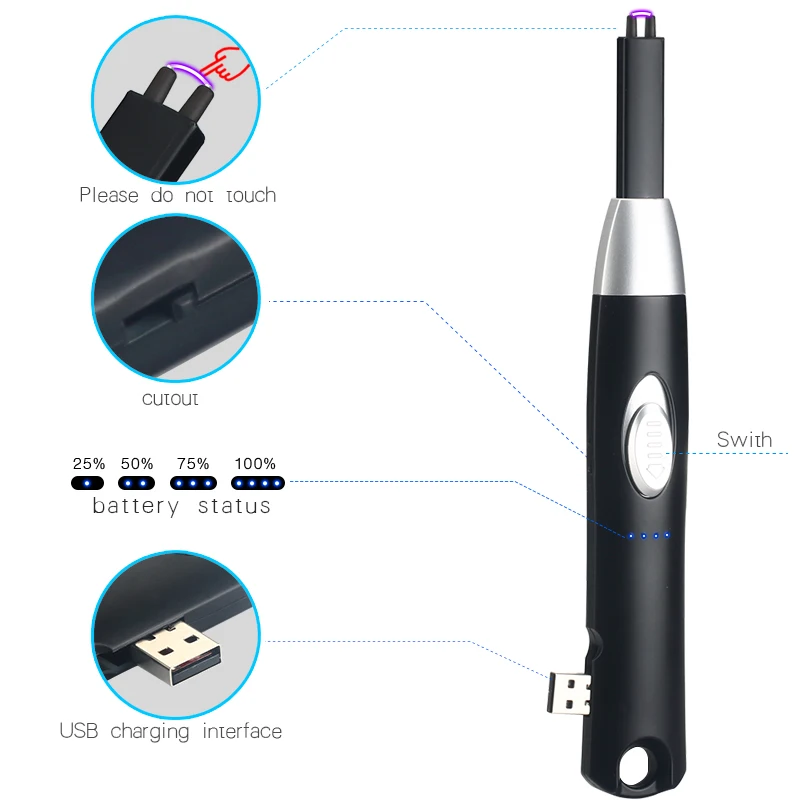  USB-зажигалка перезаряжаемая для