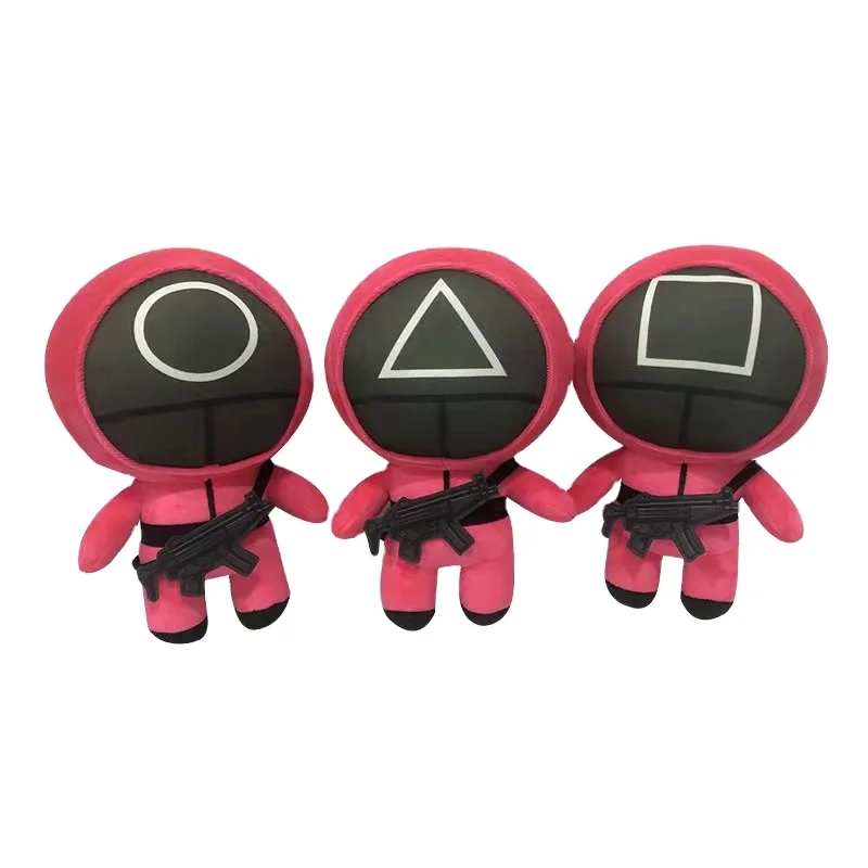Cute cartoon toy Korean TV series squid game toy surrounding mini squid game Plush toys