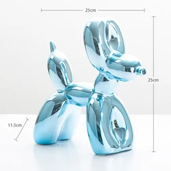 Hot-selling Nordic style Shiny electroplating ceramics High-quality Home decoration Balloon dog