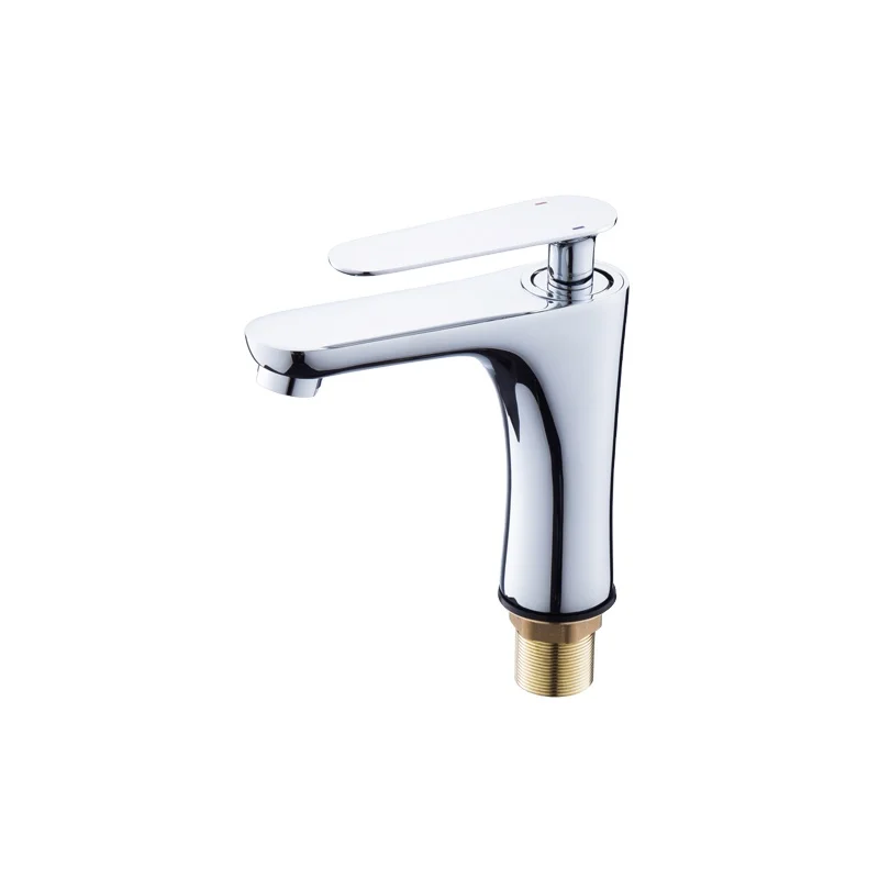 Brass Chrome Basin Faucet White China Manufacture Sanitary Ware Factory Single Handle Black Water Tap Bathroom