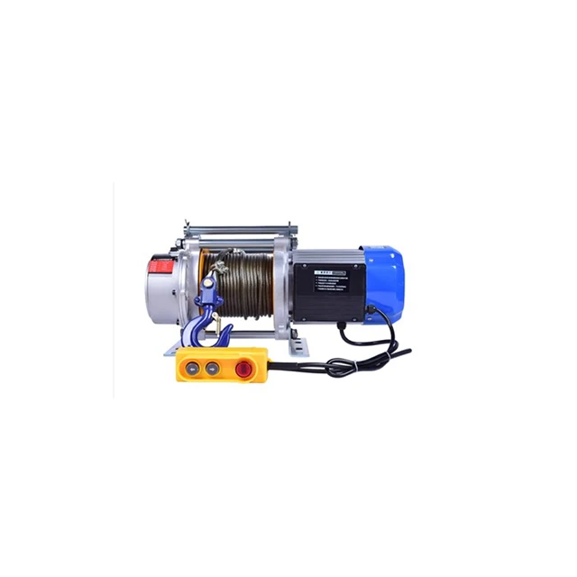 Multifunctional wire rope lifting aluminum shell decoration household small portable electric hoist