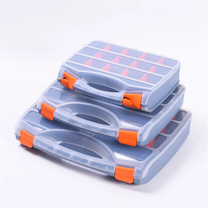 Clear Plastic Waterproof Small Tool Compartment Storage Box Tool Plastic Box with Logo Printing